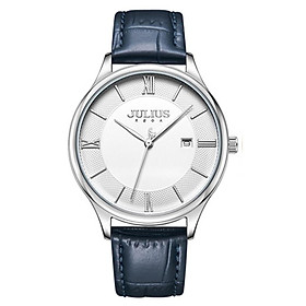 Đồng Hồ Đôi Nam Nữ Chính Hãng Julius Cao Cấp Dây Da Mặt Tròn Chống Nước Kính Khoáng 30mm 39mm JA-1328LA/MA