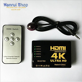Mua Bộ chia cổng HDMI 5 ra 1 hỗ trợ 4K UltraHD có Remote
