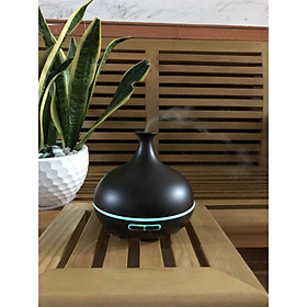 Mua Máy khuếch tán tinh dầu siêu âm bầu hồ lô màu vân gỗ tối cao cấp có remote