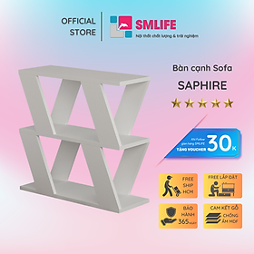 Bàn gỗ cạnh Sofa hiện đại SMLIFE Saphire  | Gỗ MDF dày 17mm chống ẩm | D60xR20xC57cm - Màu