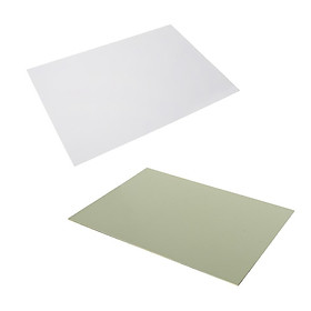 Pack of 2 DIY PVC 3-ply Pickguard Blank Sheets White Green for Guitar Bass Parts