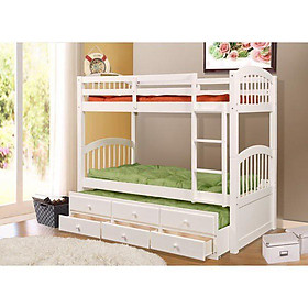 Mua Giường 3 Tầng Sabo Gỗ Thông Tự Nhiên - Trắng