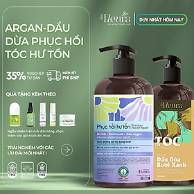 Dầu gội phục hôi tóc hư tổn The Fleura, giúp tóc trở nên chắc khỏe và mềm mại mà không lo bết dính