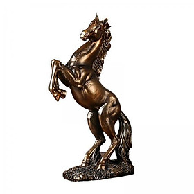2X Horse Statue Home Decoration Sculpture Resin Modern Decorative Figure Copper