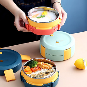 Hộp đựng cơm giữ nhiệt inox và hương vị đồ ăn được lâu hơn, chất liệu nhựa và inox bền chắc