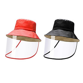 2 Pieces Anti-spitting Hat Dustproof Clear Cover  Hat Bucket Hats