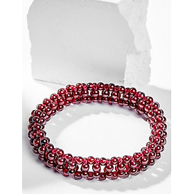 Vòng Tay Phong Thủy Nữ Đá Garnet Kết Mini (4mm) Mệnh Hỏa, Thổ Ngọc Quý Gemstones