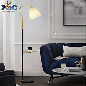 Đèn cây đứng phòng khách - đèn sàn đứng trang trí có đế bàn trà kèm bóng led 3W L1189