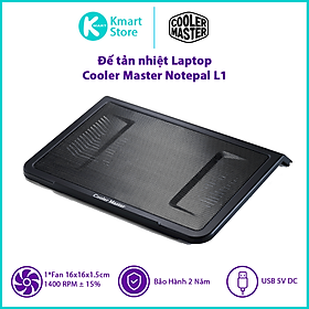 Hình ảnh Đế tản nhiệt laptop Cooler Master NOTEPAL L1 - Hàng Chính Hãng