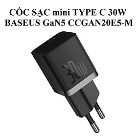 Củ sạc nhanh mini 30W  1 cổng type C Baseus GaN5 CCGAN30E5-M _ Hàng chính hãng
