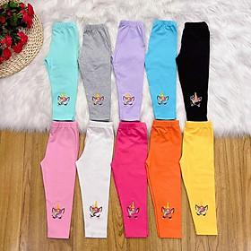 SET 3 QUẦN LEGGING DÀI THÊU NGỰA PONY THUN COTTON 4 CHIỀU CHO BÉ 9-34KG