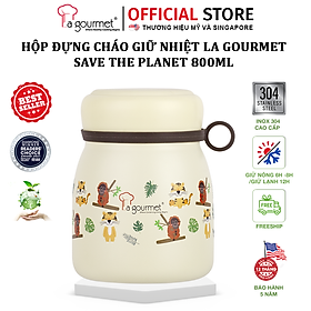 Bình đựng cháo giữ nhiệt La gourmet Save The Planet 800ml - 375933 (phủ sơn tĩnh điện, bảo hành 5 năm)