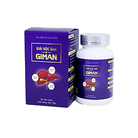 GIẢI ĐỘC GAN GIMAN - Giải độc gan, bảo vệ tế bào gan, giải bia rượu, ngăn ngừa xơ gan, gan nhiễm mỡ - Lọ 60 viên nang