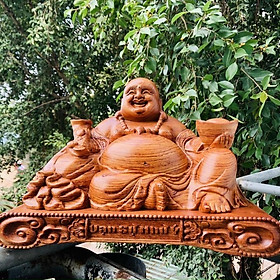Mua Di lặc ngồi để bàn gỗ hương đá
