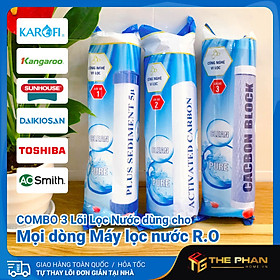 Mua COMBO 3 Lõi Lọc Nước 1-2-3 - Dùng Cho Mọi Dòng Máy Lọc Nước R.O (Sunhouse  Karofi  Kangaroo  Toshiba  Sharp  Daikiosan  A.O.Smith...)