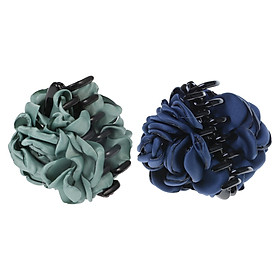 2x Fashion Fabric Rose Flower Large Hair Clamp Claw Clip Accessories Gift