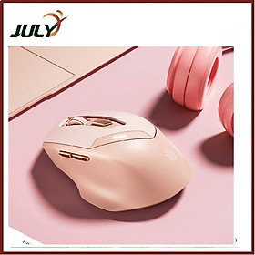 Chuột không dây INPHIC DR08 màu hồng trà sữa dễ thương kết nối bằng BLUETOOTH và USB 2.4G nhỏ gọn-JL