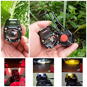 Mua Đèn trợ sáng xe máy ô tô B.M.A02 bi cầu 2 màu cốt pha mẫu mới bản đặc biệt 4 chế độ cho khách víp   phụ kiện xe máy