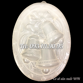 Mua Khuôn rau câu sinh nhật  cưới hỏi 3 cái chuông – Khuôn hình Oval loại 20 cm - Mã số 1403