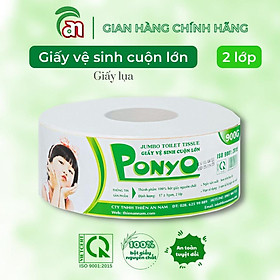 Giấy vệ sinh cuộn lớn chất lượng cao, tan nhanh, mềm mịn PONYO JB900 2 lớp 900g - Thiên An Nam paper