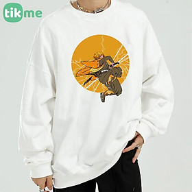 Áo nỉ sweater tikme unisex demon slayer nhân vật Zenitsu Agatsuma size có ảnh thật shop tự chụp XS-2XL