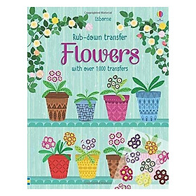 Usborne Rub-Down Transfer Book Flowers