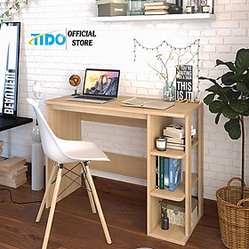 Bàn Làm Việc Kết Hợp Kệ Sách Bên Dưới - Chính Hãng TIDO - Full Phụ Kiện