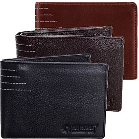 Ví nam Huy Hoàng viền chỉ màu da, đen, nâu HT2128-29-30