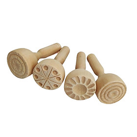 4 Pieces Wooden seal   DIY Decoration for Activity Supplies
