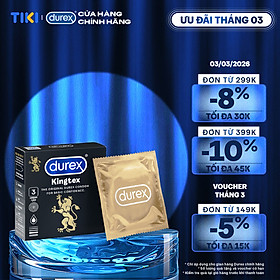 Bao cao su Durex Kingtex 3 bao