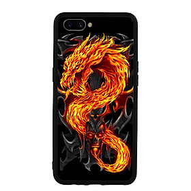Ốp lưng Viền TPU Cho Điện Thoại Realme C1 - Fire Dragon