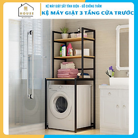 Kệ máy giặt 3 tầng cửa trước KMG01N thương hiệu 9House kệ để đồ trên máy