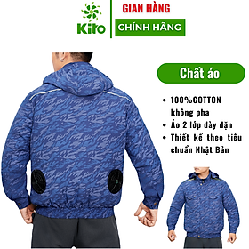 Áo điều hòa KITO chính hãng không phụ kiện chất lượng cao giúp giảm nhiệt cơ thể,áo 100% Cotton ( Áo không quạt )
