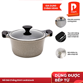 Nồi Lock&Lock Stone 2 Tay Cầm LCA6244D-IH