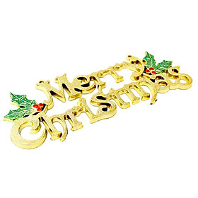 Christmas Gold Letters Board With Leaves Xmas Tree Hanging Decoration Festival Decoration Gift Christmas Decorations For Home