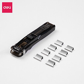 Set kẹp giấy 8 ghim thay thế Deli, kẹp cố định giấy bằng thép không gỉ, kẹp tài liệu hồ sơ văn phòng chắc chắn tái sụng