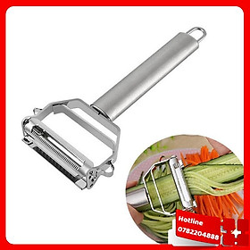 Nạo Sợi Rau Củ Cầm Tay 3 In 1 Inox 304 - Đa Dạng, Nhiều Công Dụng Như Gọt Rau Củ Quả, Bào Nhỏ Cà Rốt - Loại Tốt