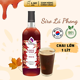 Siro Lá Phong POMONA Maple Syrup Nguyên Liệu Pha Chế Hàn Quốc Chai Thủy