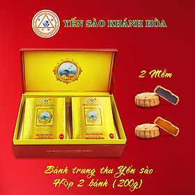 [Hộp 2] Bánh Trung thu Yến sào Khánh Hòa, Bánh nướng nhân mềm và thập cẩm - 200g