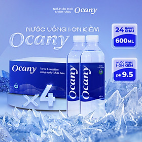 Combo 4 thùng 24 chai nước ion kiềm Ocany chai 600ml