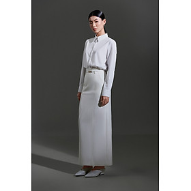 Set áo blazer dáng xuông kết hợp cùng áo sơ mi & chân váy bút chì VINCENT & BARON thiết kế cao cấp WHITE CHIC - M