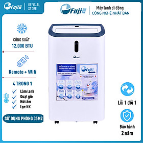 Máy lạnh di động 12.000 BTU FujiE, điều hòa di động mini thông minh điều khiển qua App không cần lắp đặt - Hàng chính hãng - MPAC12 (CÁNH MỞ)