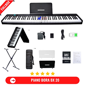 Mua Đàn Piano Điện Bora BX 20 Gấp Gọn - 88 Phím Nặng Cảm Lực - Kết Nối Bluetooth + Chân Đàn