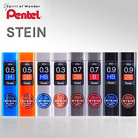 Hình ảnh Ruột Chì Kim Pentel Ain Stein 2B Ngòi 0.3/0.5/0.7/0.9mm | Cấu Trúc Tổ Ong Siêu Cứng | Nét Viết Trơn Mượt