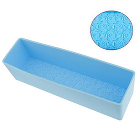 Rose Flower Silicone Cavity DIY Rectangle Soap Mold Cake Chocolate Baking Mold for Homemade Craft