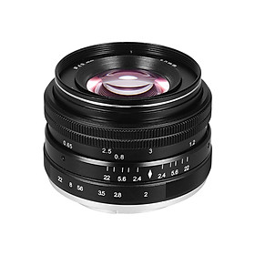50mm F/2.0 Usm Large Aperture Aps-C Manual Focus Mirrorless Lens Standard Prime Lens For Portrait Still Life Humanistic - Black