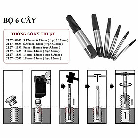 Mua Bộ tháo ốc vít bị gãy 6 món - hàng chất lượng cao