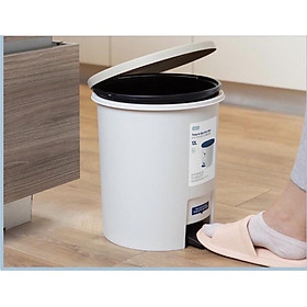 Mua Thùng rác nhựa đạp chân nắp tròn Inochi 6L  12L