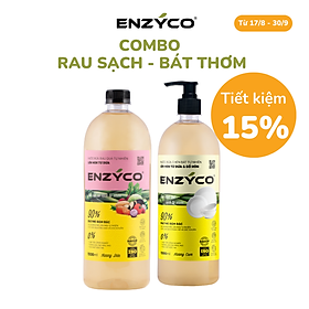 Combo Nước Ngâm Rau Củ Và Nước Rửa Chén Sinh Học ENZYCO An Toàn Không Hóa Chất Dishwashing liquid