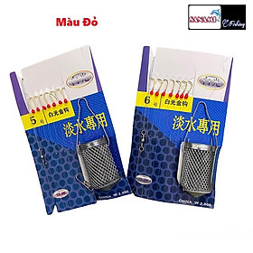 Mua Bộ Thẻo 7 Lưỡi Câu Cá Mương siêu nhạy có rọ sắt - Sanami Fishing